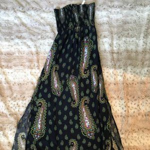 Xhilaration paisley print strapless maxi dress
